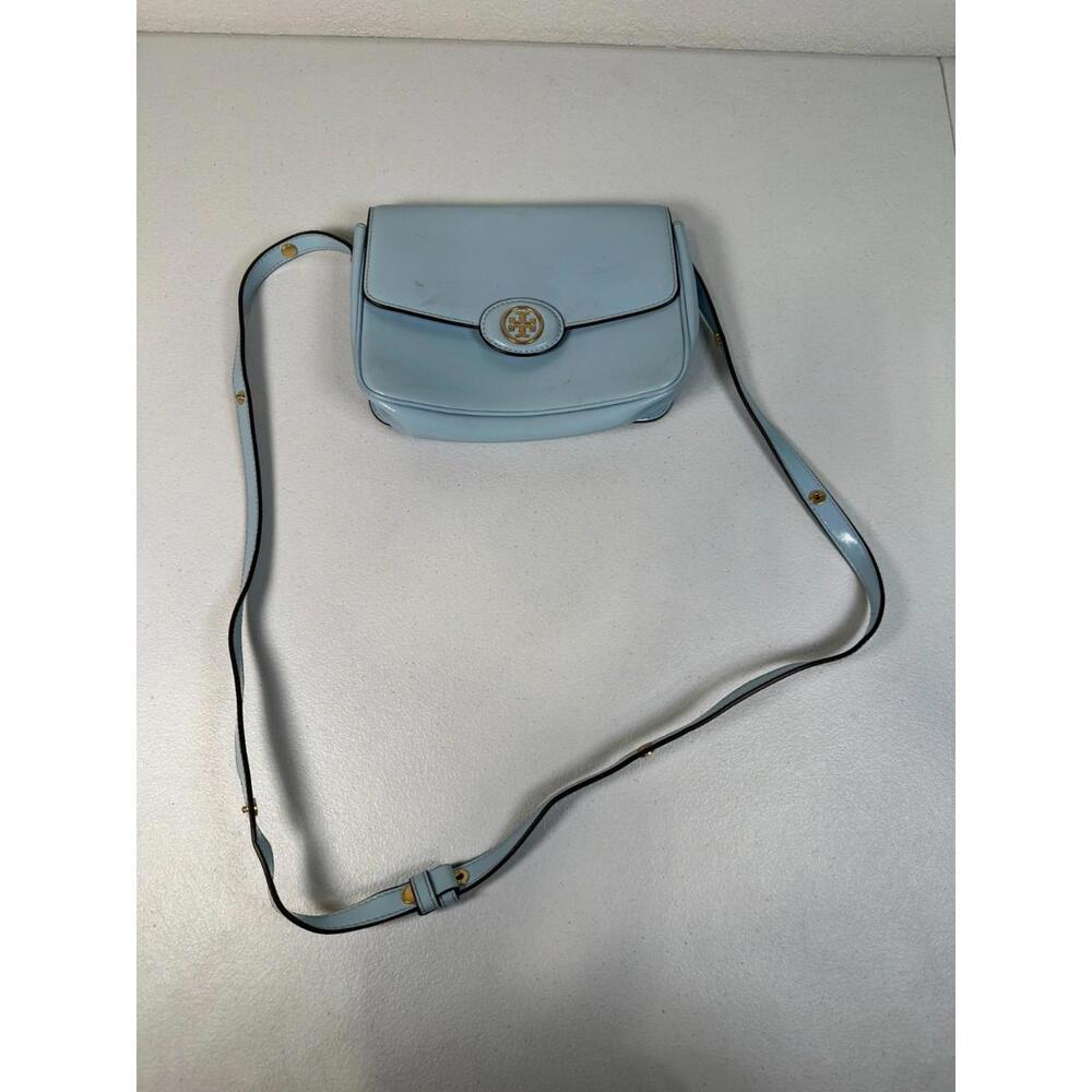Tory Burch Light Blue Robinson Shoulder Bag with Stains - Picture 4 of 15